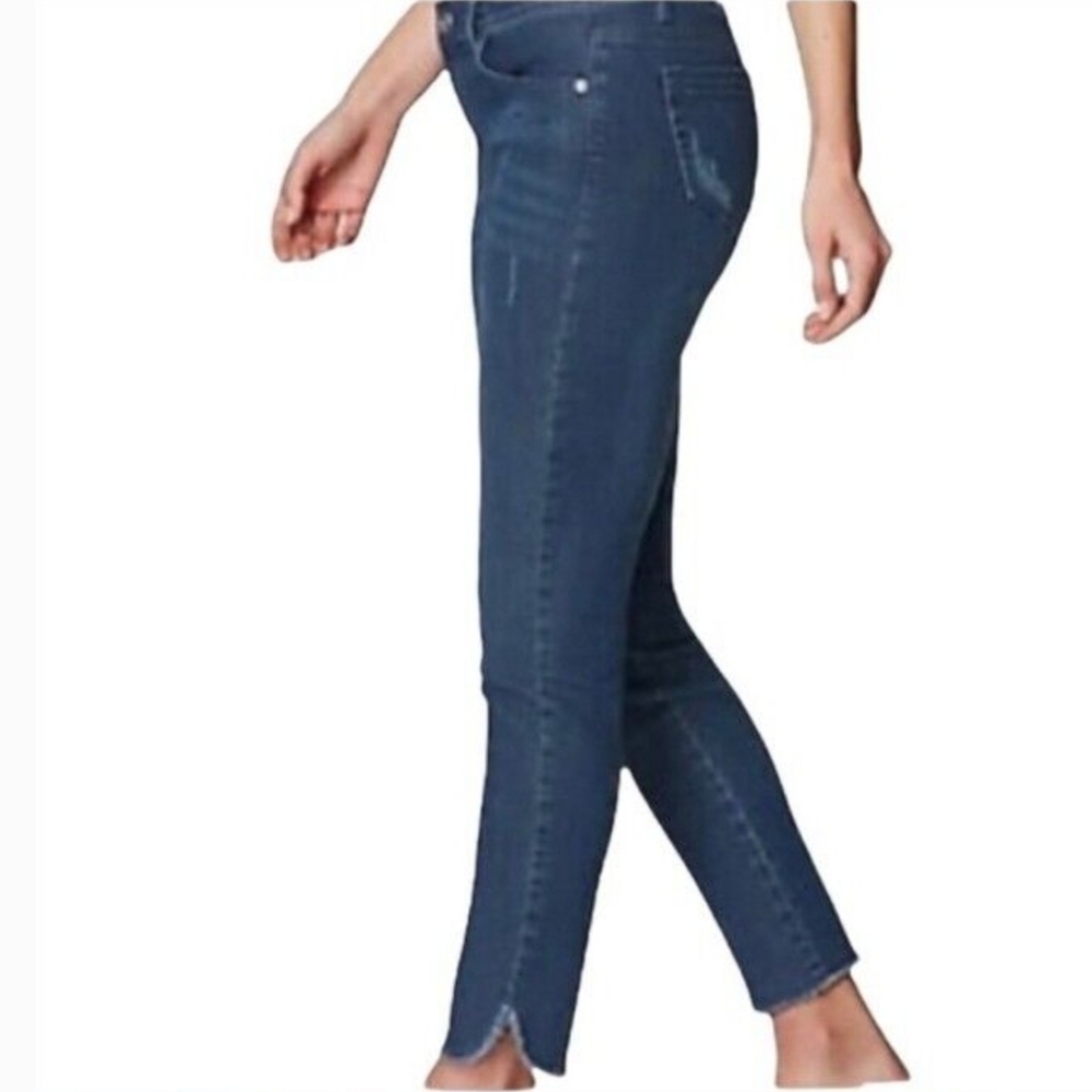 J.jill Authentic Denim SlimSnkle w/ Raw Tulip Hem